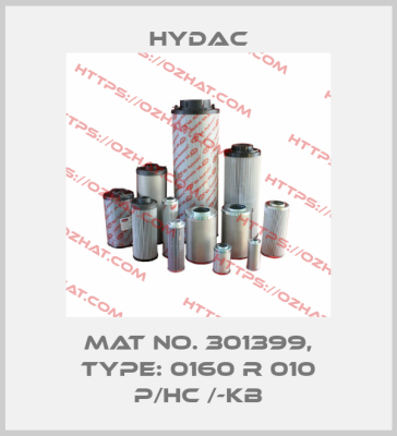Mat No. 301399, Type: 0160 R 010 P/HC /-KB Hydac