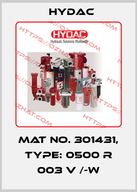 Mat No. 301431, Type: 0500 R 003 V /-W Hydac