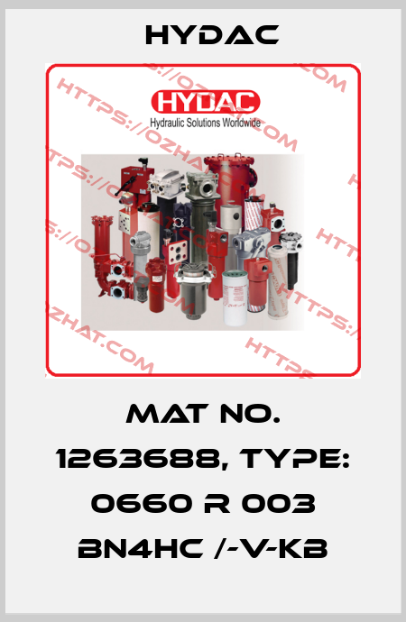 Mat No. 1263688, Type: 0660 R 003 BN4HC /-V-KB Hydac