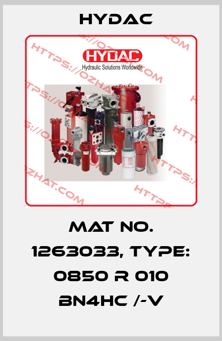 Mat No. 1263033, Type: 0850 R 010 BN4HC /-V Hydac