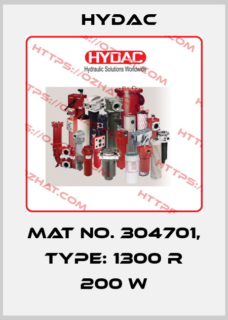 Mat No. 304701, Type: 1300 R 200 W Hydac