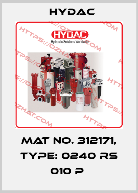 Mat No. 312171, Type: 0240 RS 010 P  Hydac