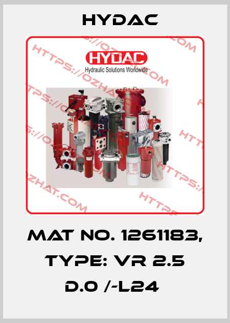 Mat No. 1261183, Type: VR 2.5 D.0 /-L24  Hydac
