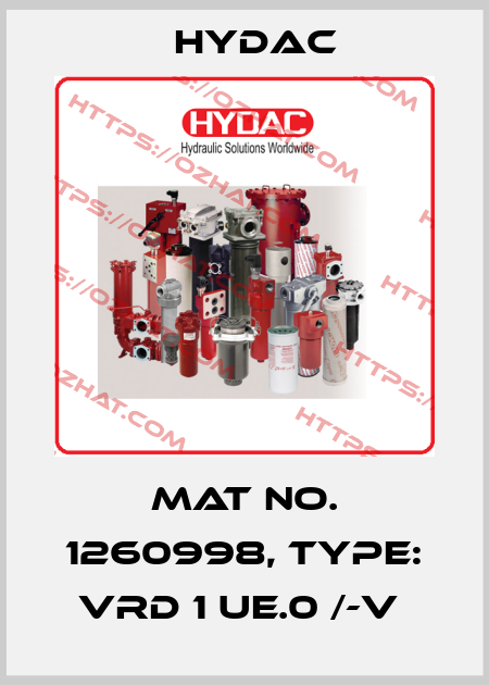 Mat No. 1260998, Type: VRD 1 UE.0 /-V  Hydac