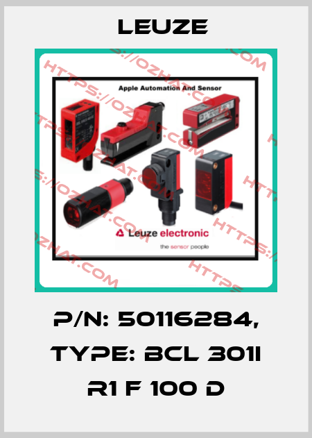 p/n: 50116284, Type: BCL 301i R1 F 100 D Leuze