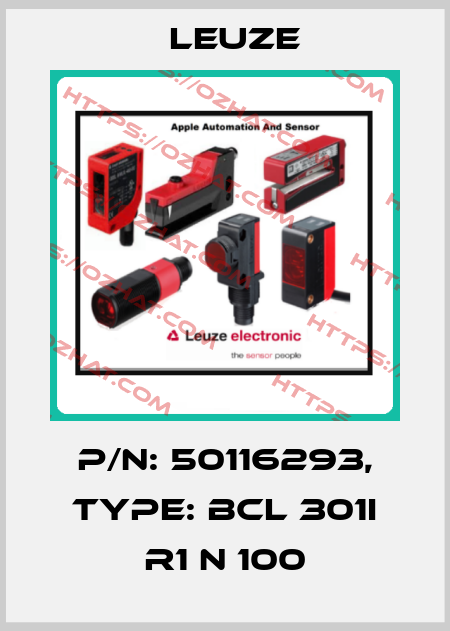 p/n: 50116293, Type: BCL 301i R1 N 100 Leuze
