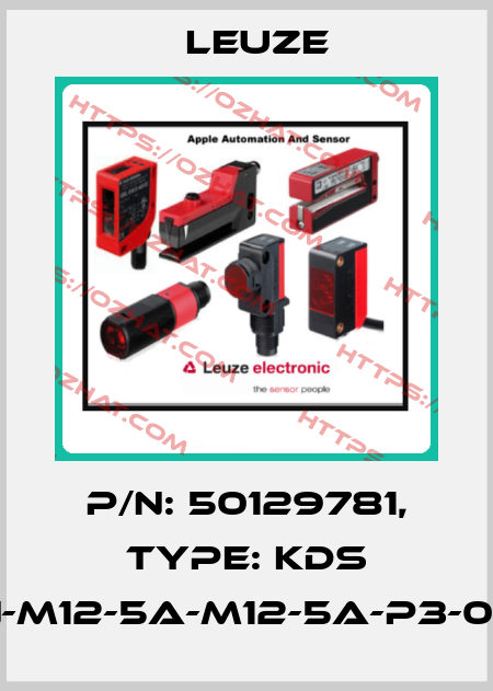 p/n: 50129781, Type: KDS DN-M12-5A-M12-5A-P3-050 Leuze