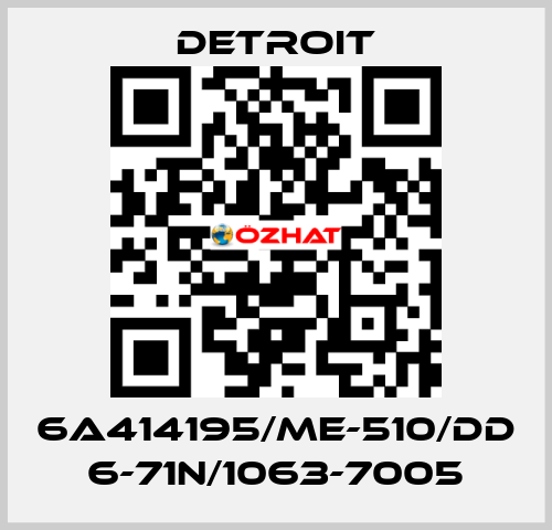 6A414195/ME-510/DD 6-71N/1063-7005 Detroit
