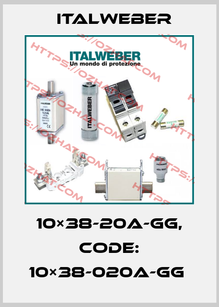 10×38-20A-GG, CODE: 10×38-020A-GG  Italweber