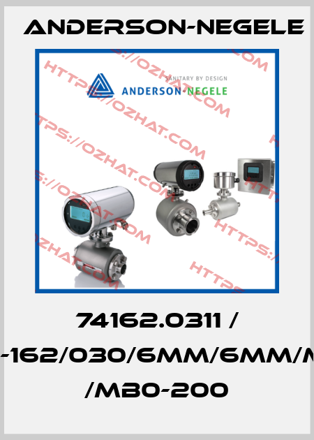 74162.0311 / TFP-162/030/6MM/6MM/MPU /MB0-200 Anderson-Negele