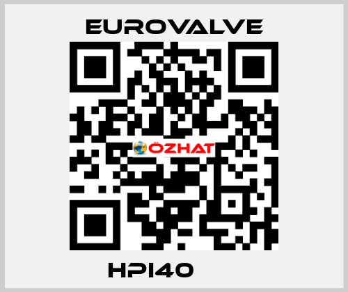 HPI40       Eurovalve