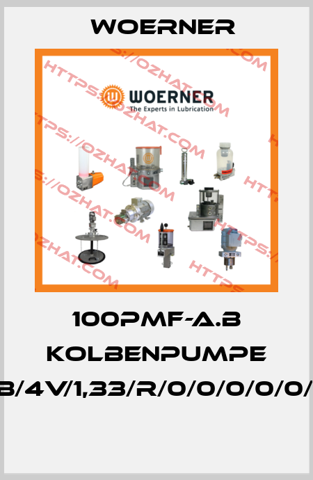 100PMF-A.B KOLBENPUMPE PMF-A.B/4V/1,33/R/0/0/0/0/0/2/0/0/0  Woerner
