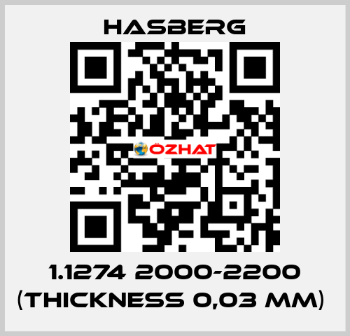 1.1274 2000-2200 (thickness 0,03 mm)  Hasberg