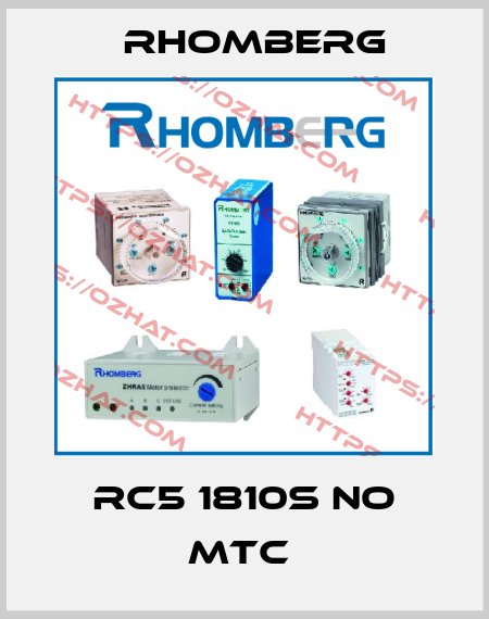 RC5 1810S NO MTC  Rhomberg