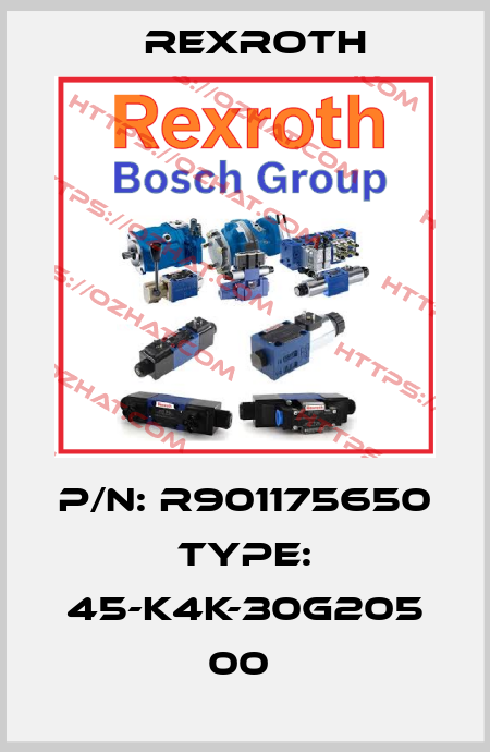 P/N: R901175650 Type: 45-K4K-30G205 00  Rexroth