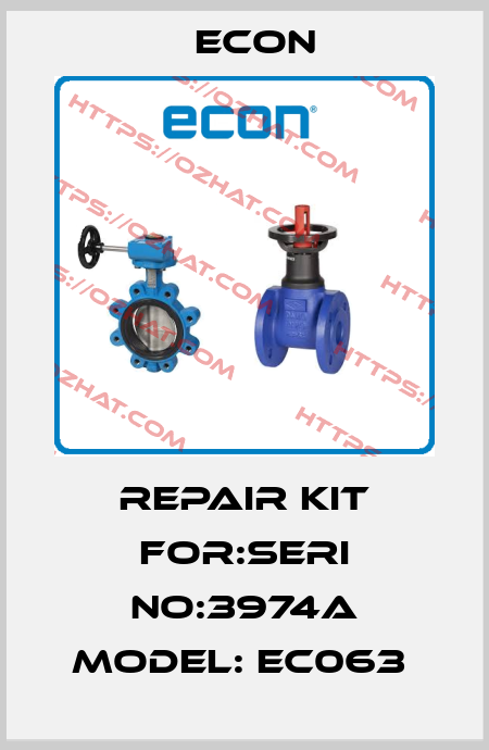 Repair Kit For:SERI NO:3974A MODEL: EC063  Econ