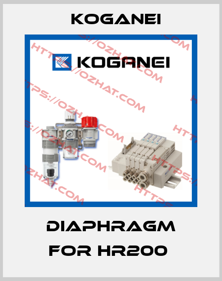 DIAPHRAGM FOR HR200  Koganei