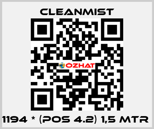 1194 * (pos 4.2) 1,5 mtr  CleanMist