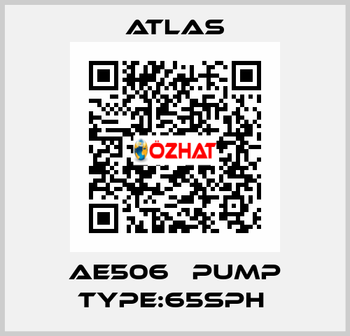 AE506   PUMP TYPE:65SPH  Atlas