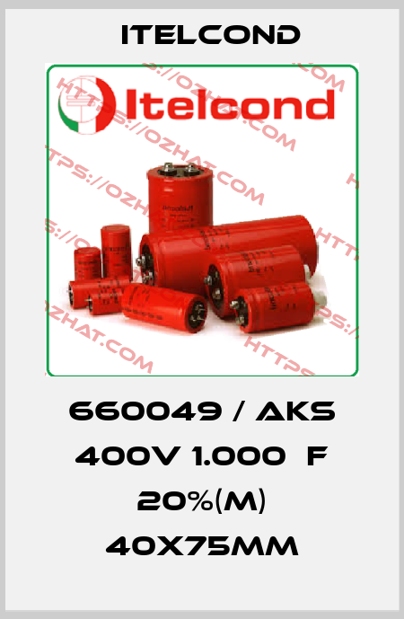 660049 / AKS 400V 1.000µF 20%(M) 40x75mm Itelcond