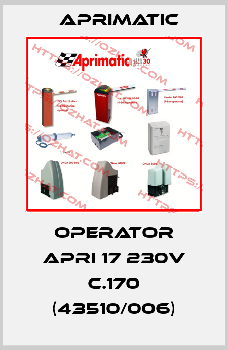 OPERATOR APRI 17 230V C.170 (43510/006) Aprimatic