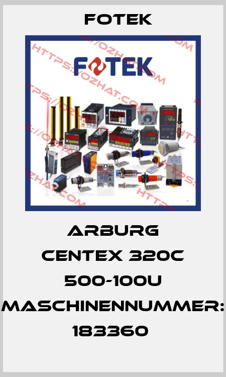 ARBURG CENTEX 320C 500-100U MASCHINENNUMMER: 183360  Fotek
