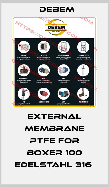 External membrane PTFE for Boxer 100 Edelstahl 316  Debem