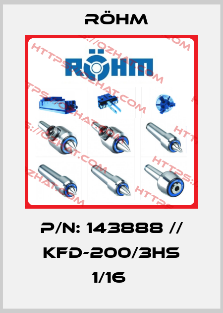 P/N: 143888 // KFD-200/3HS 1/16  Röhm