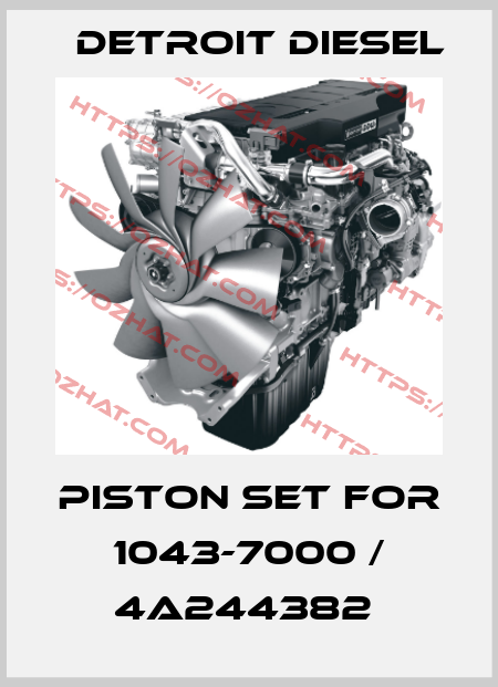 Piston set for 1043-7000 / 4A244382  Detroit Diesel