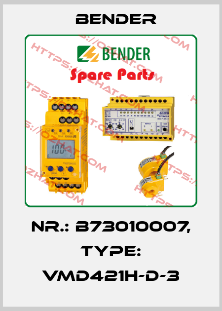 Nr.: B73010007, Type: VMD421H-D-3 Bender