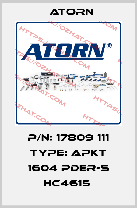 P/N: 17809 111 Type: APKT 1604 PDER-S HC4615  Atorn