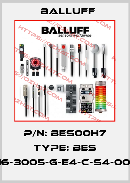 P/N: BES00H7 Type: BES 516-3005-G-E4-C-S4-00,3 Balluff