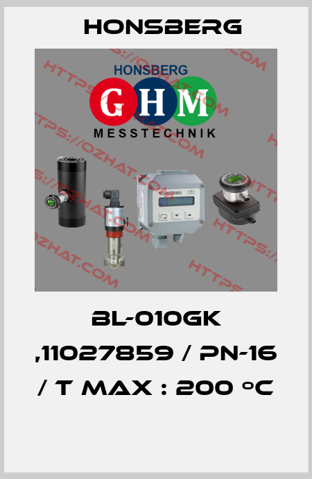 BL-010GK ,11027859 / PN-16  / T MAX : 200 ºC  Honsberg