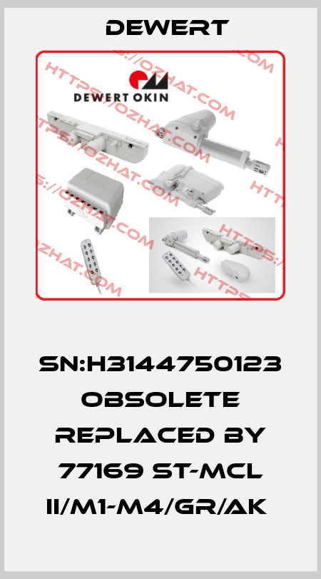  SN:H3144750123 obsolete replaced by 77169 ST-MCL II/M1-M4/GR/AK  DEWERT