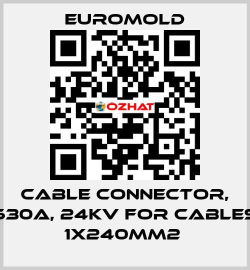 Cable connector, 630A, 24kV for cables 1x240mm2  EUROMOLD