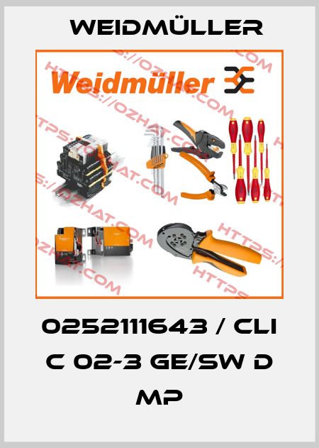 0252111643 / CLI C 02-3 GE/SW D MP Weidmüller