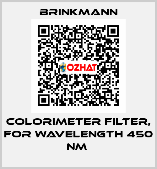 COLORIMETER FILTER, FOR WAVELENGTH 450 NM  Brinkmann