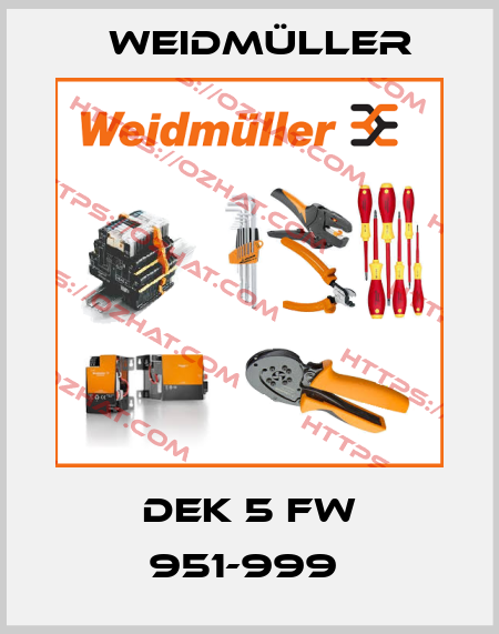 DEK 5 FW 951-999  Weidmüller