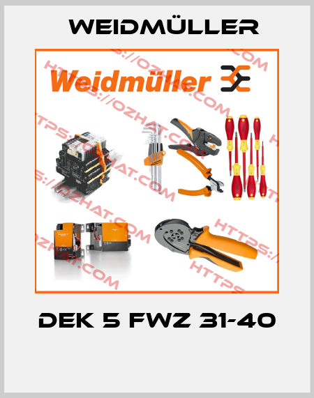 DEK 5 FWZ 31-40  Weidmüller