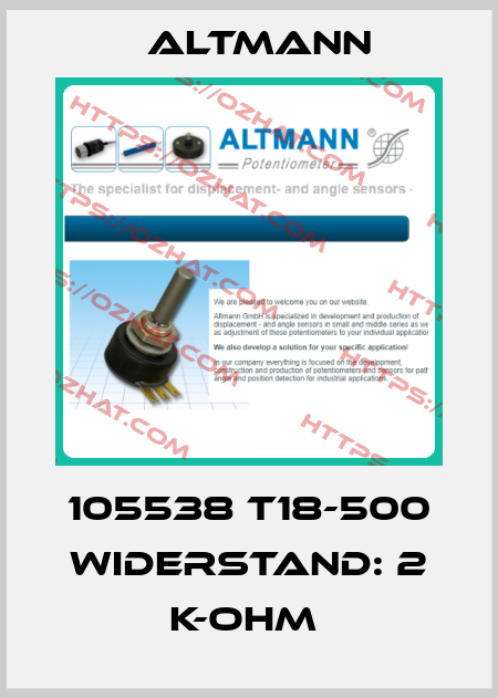 105538 T18-500 WIDERSTAND: 2 K-OHM  ALTMANN