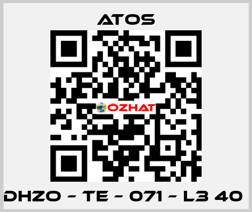 DHZO – TE – 071 – L3 40  Atos