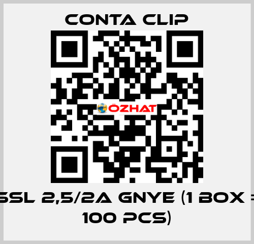 SSL 2,5/2A GNYE (1 box = 100 pcs) Conta Clip