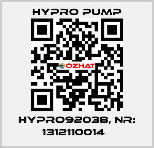 HYPRO92038, Nr: 1312110014   Hypro Pump