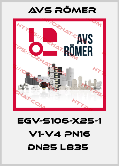 EGV-S106-X25-1 V1-V4 PN16 DN25 L835  Avs Römer