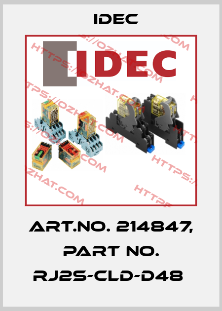 Art.No. 214847, Part No. RJ2S-CLD-D48  Idec