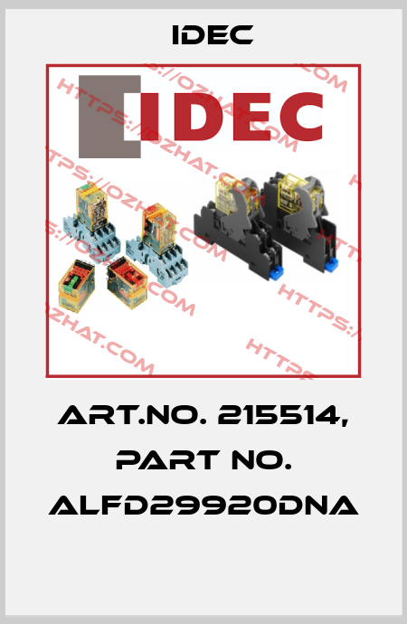 Art.No. 215514, Part No. ALFD29920DNA  Idec
