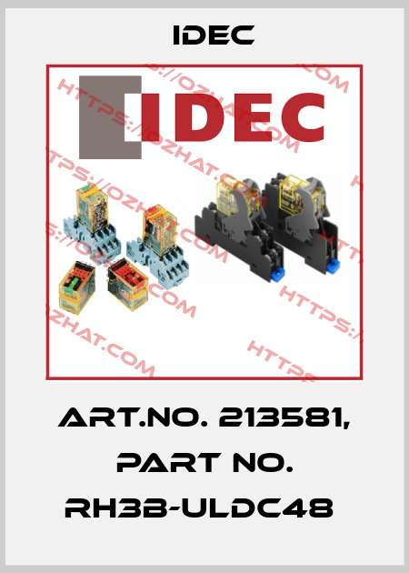 Art.No. 213581, Part No. RH3B-ULDC48  Idec