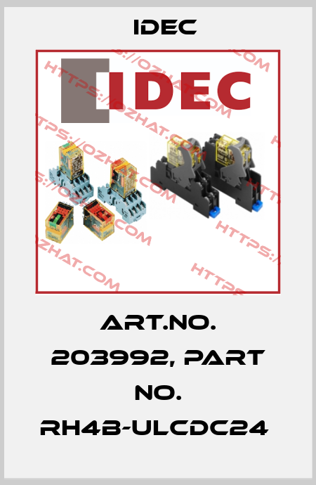 Art.No. 203992, Part No. RH4B-ULCDC24  Idec