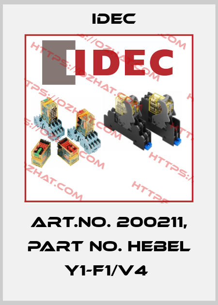 Art.No. 200211, Part No. Hebel Y1-F1/V4  Idec