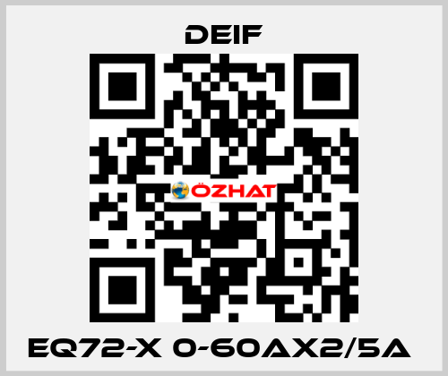 EQ72-X 0-60AX2/5A  Deif
